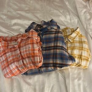 3 American eagle woman’s flannels